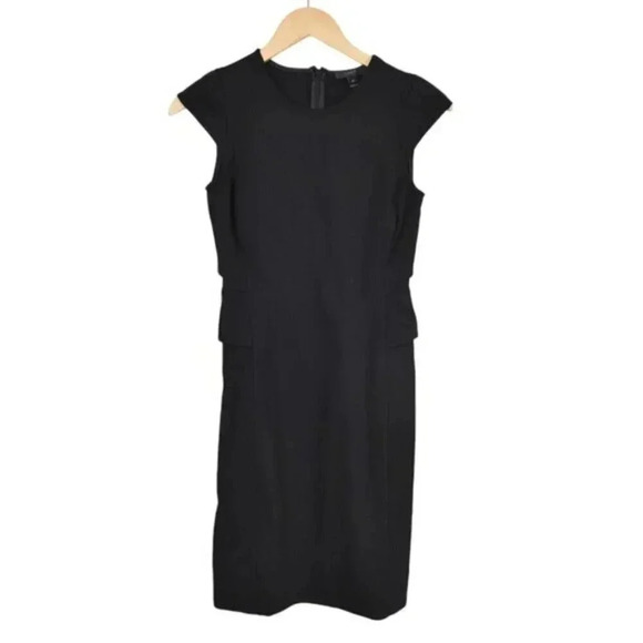 J. Crew Black Interview Dress Sheath Stretch Size 00 - Picture 2 of 9